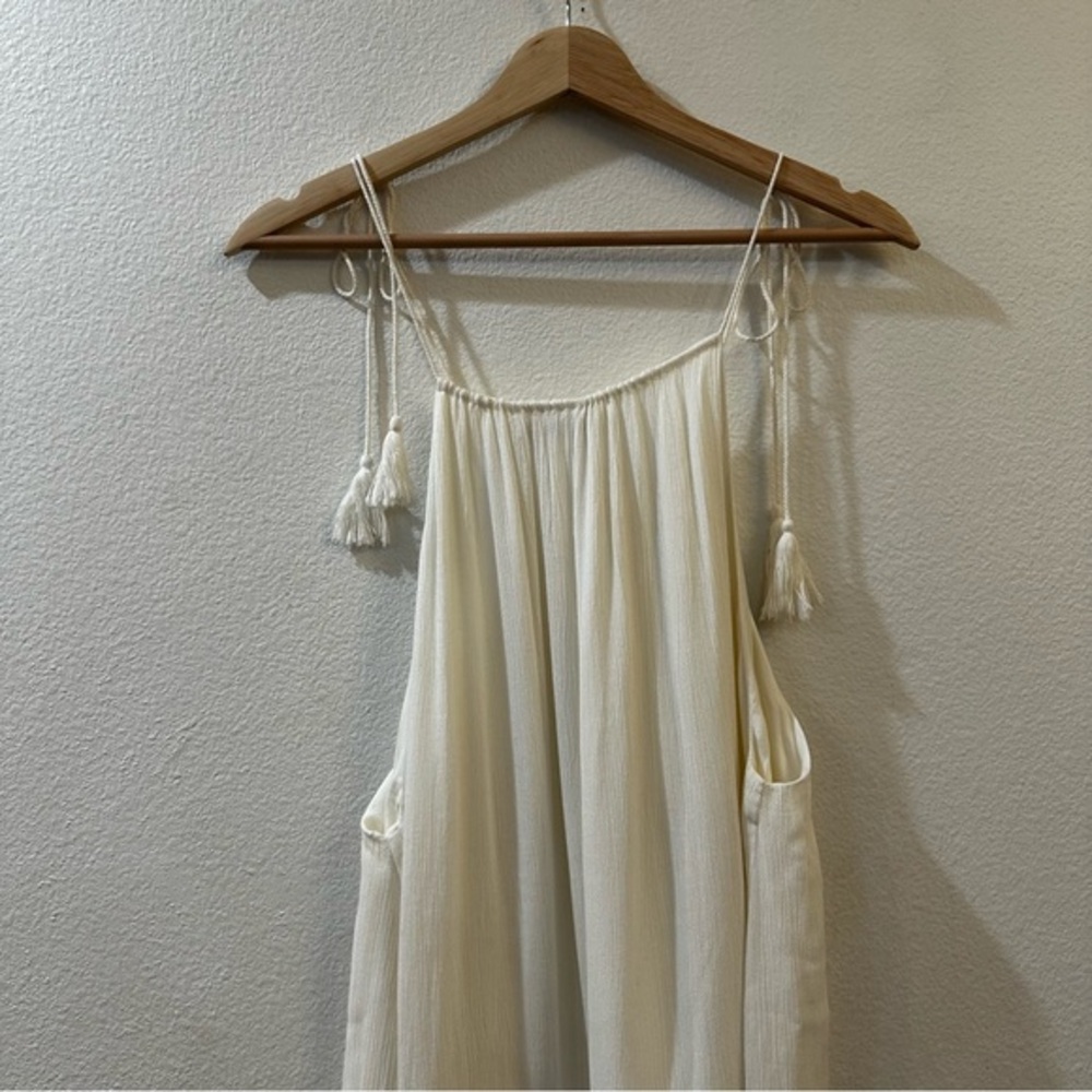 Alice + Olivia Danna Tie-Strap Short Dress‎ Crochet Embroidered White Size Small - Picture 10 of 11